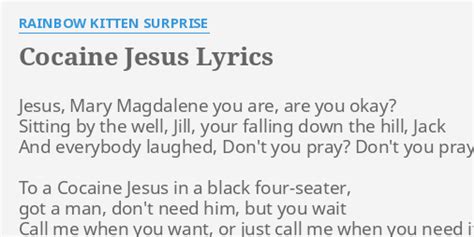 cocain lyrics|lyrics to cocaine jesus.